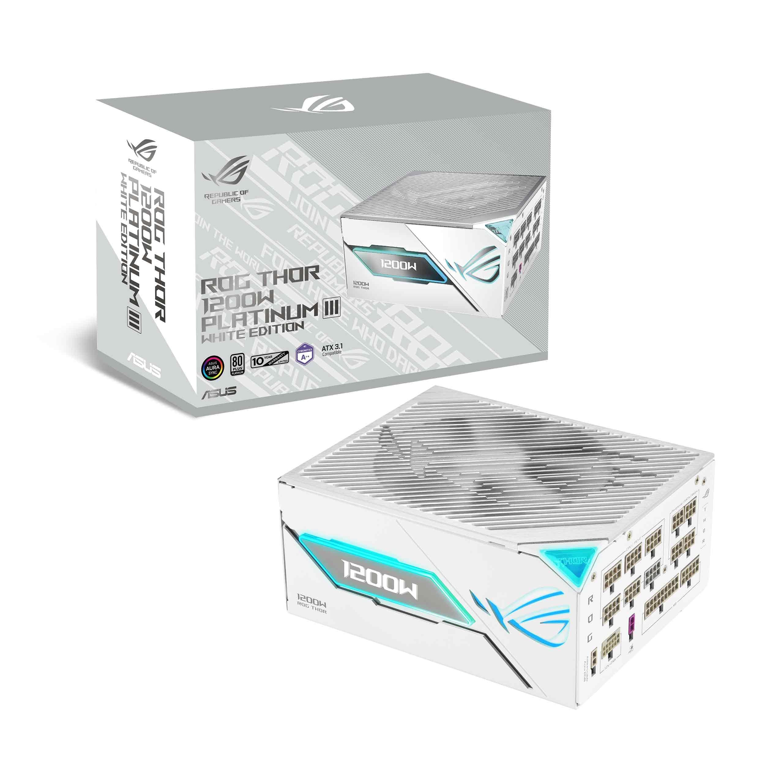 ASUS ROG Thor 1200W Platinum III White Edition Gaming Power Supply | White - 90YE00V5-B0NA00