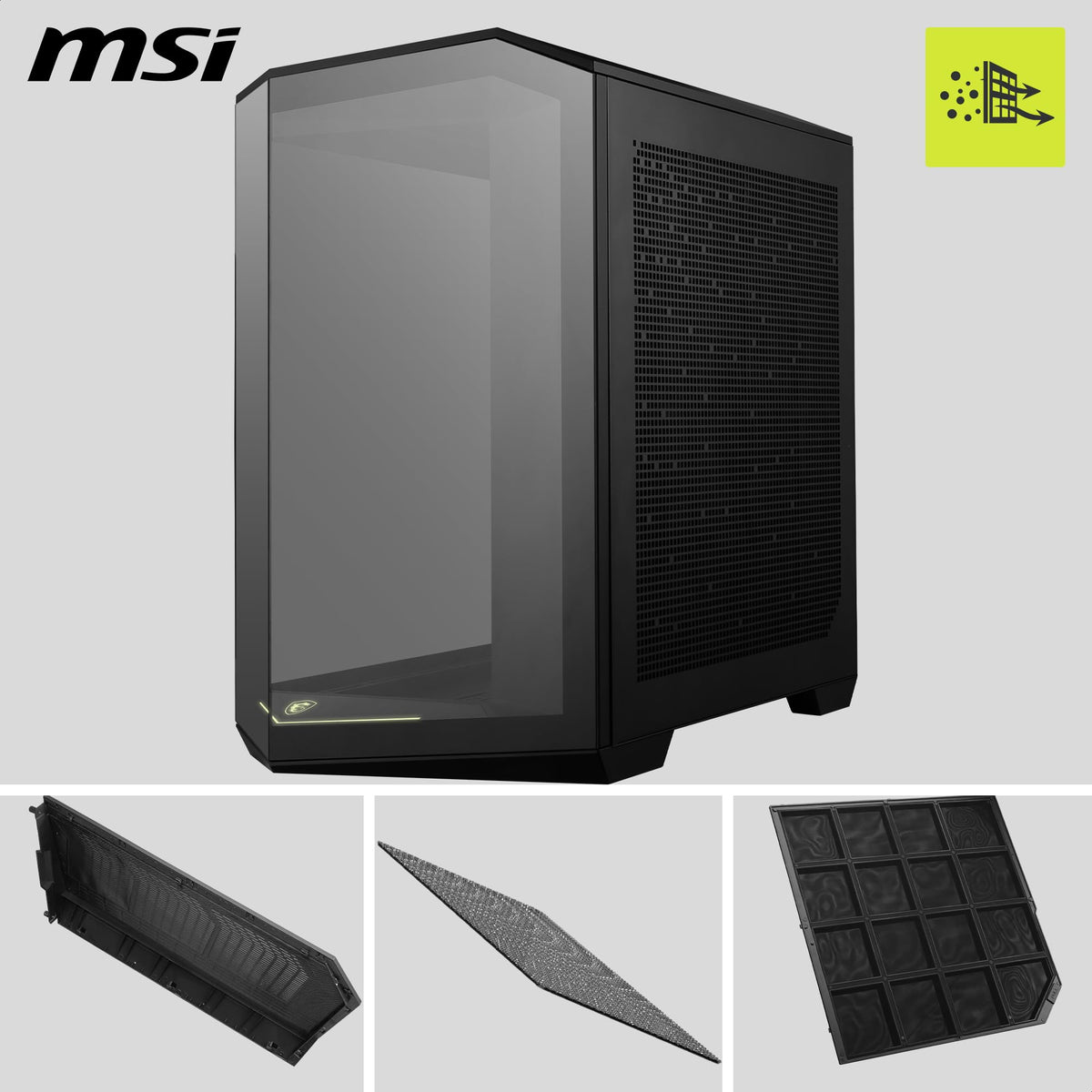 MSI MAG Pano 100R PZ - ATX PC Case - 306-7G26R21-HH9