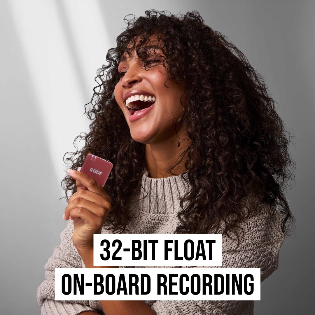 RØDE Wireless GO (Gen 3) – Compact wireless microphone – Crystal clear sound, 32-bit float recording, automatic level control, for phones, cameras, and computers (Pink) - WIGOGEN3ROS