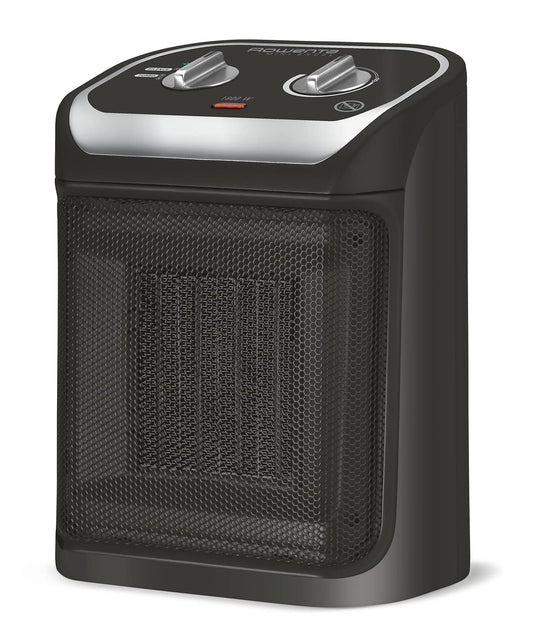 Rowenta Mini Excel Keramik Heizlüfter 1000 Watt, încălzitor electric, economisire de energie, pentru interior, inclusiv mod silențios, extrem de silențios cu doar 49 dB(A), pentru camere de 25 m², design compact, SO9261