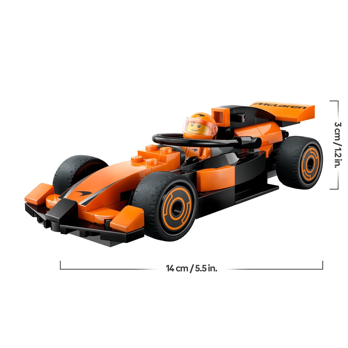 LEGO City F1 racing driver with McLaren racing car - toy Formula 1 model with racing car and minifigure - small gift for boys and girls aged 6 and over or motorsport fans 60442