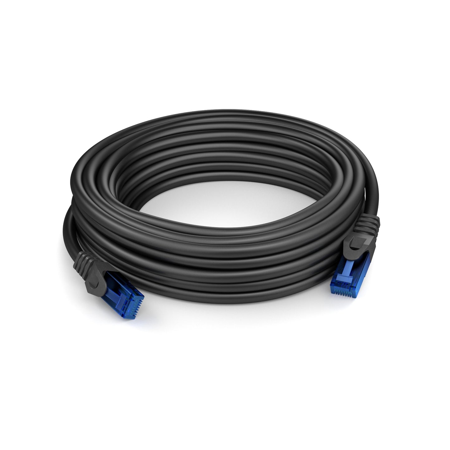 KabelDirekt network cable - Transmits maximum German fiber optic speed - Network, Ethernet cable, LAN & patch cable - 5x 20m - In 0.25-30m - Gigabit network, router/modem, RJ45 (black) - 624