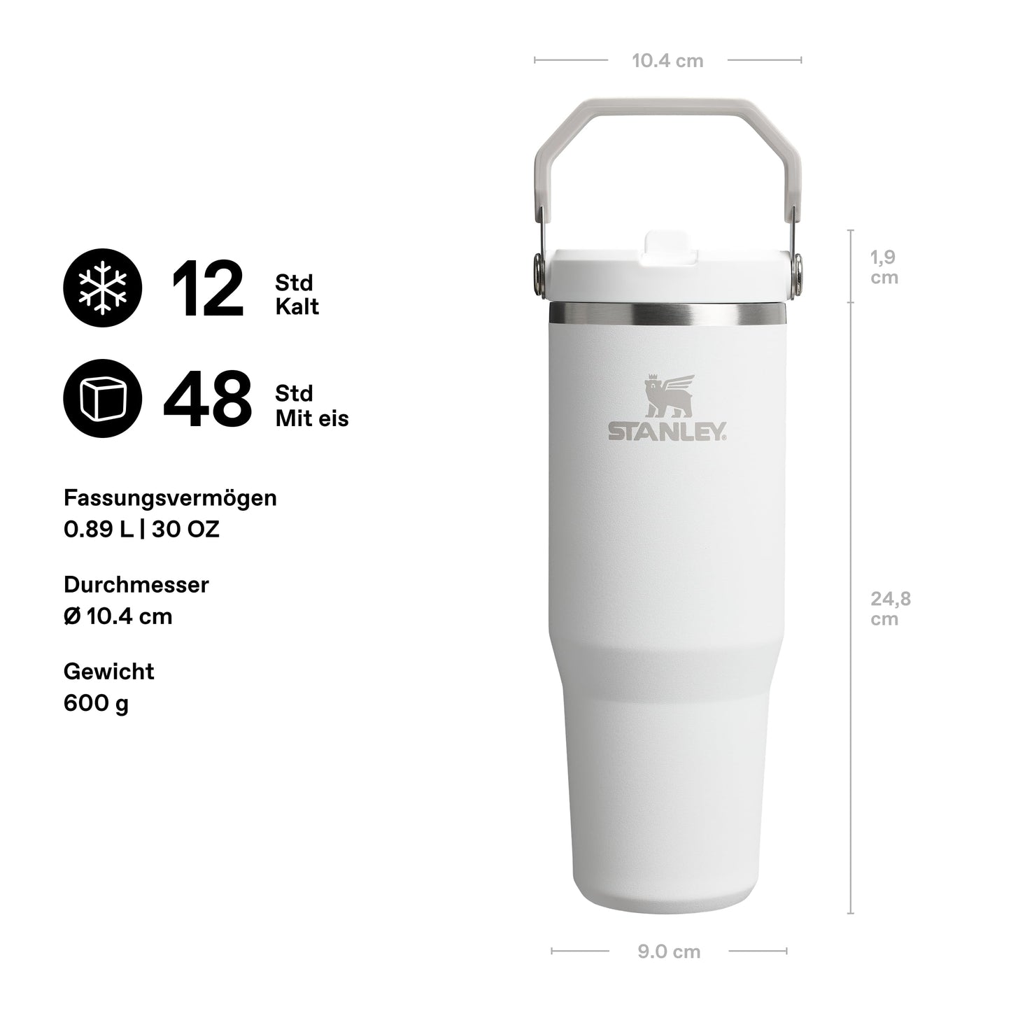 Stanley 1913 Flip Straw Tumbler 0.89L - Frost - 100000108388
