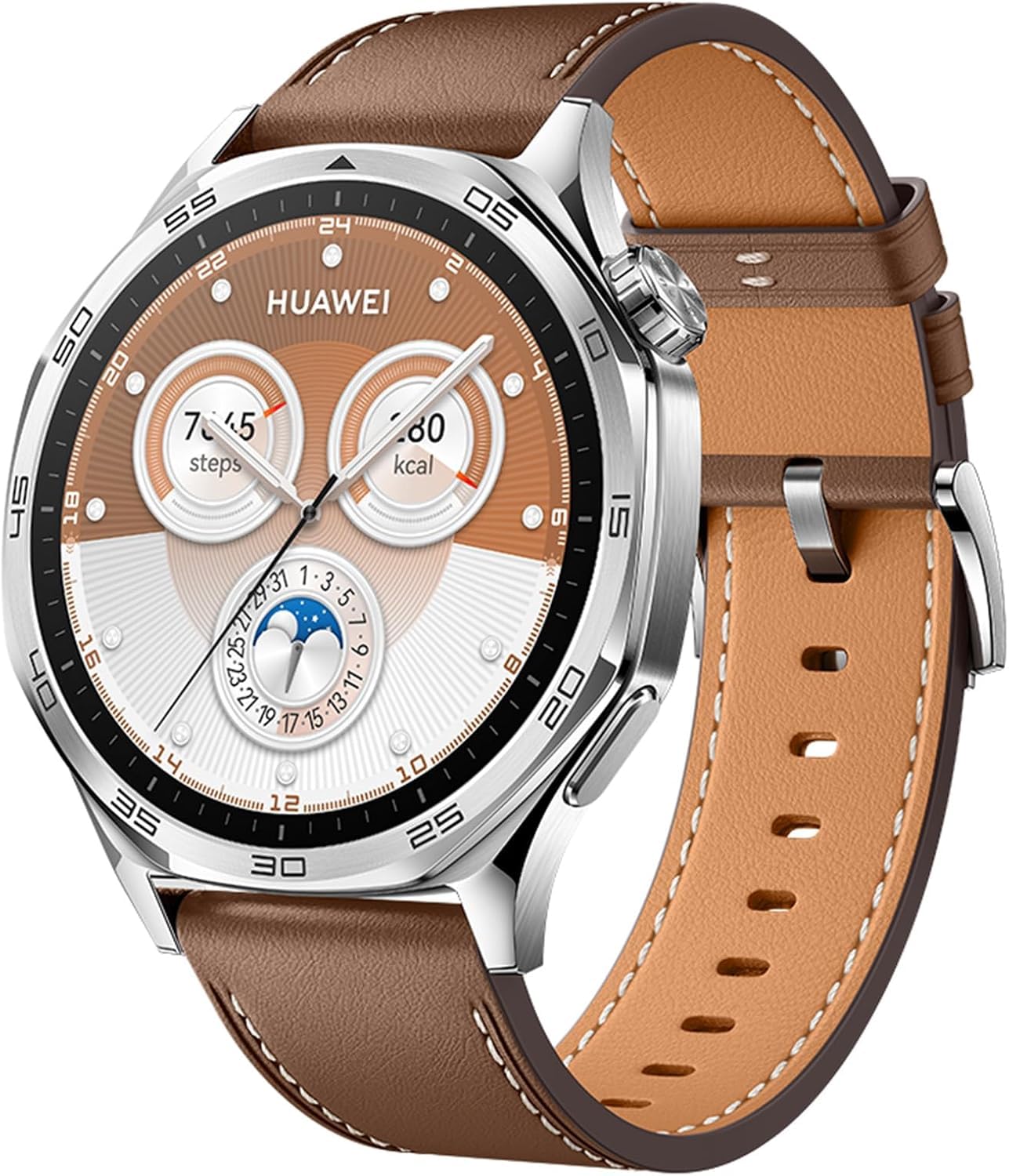 HUAWEI Watch GT 5 Smartwatch, GPS fitness watch, 46 mm, brown