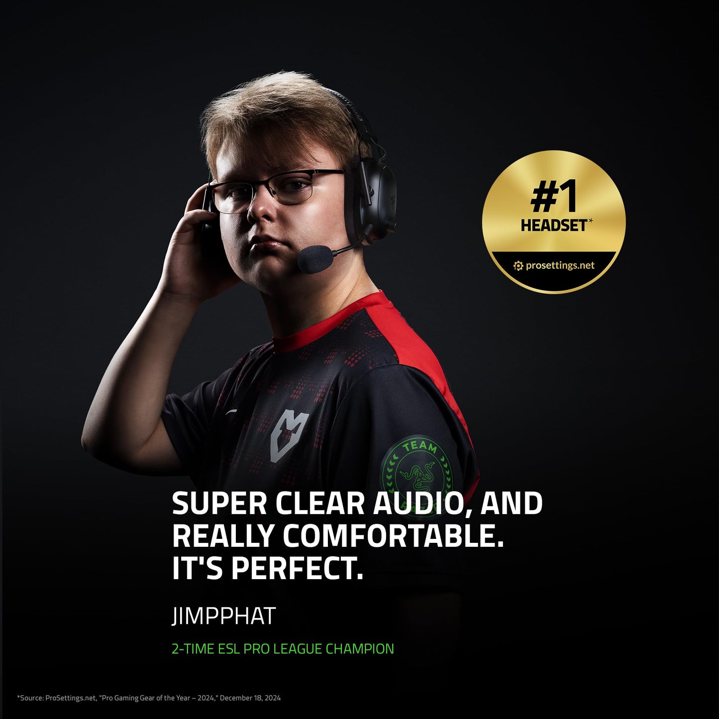 Razer BlackShark V2 Pro (2023) - Premium wireless esports headset (HyperClear super wideband microphone, Triforce Titanium 50mm driver, HyperSpeed wireless technology, up to 70 hours battery) White - RZ04-04530200-R3M1