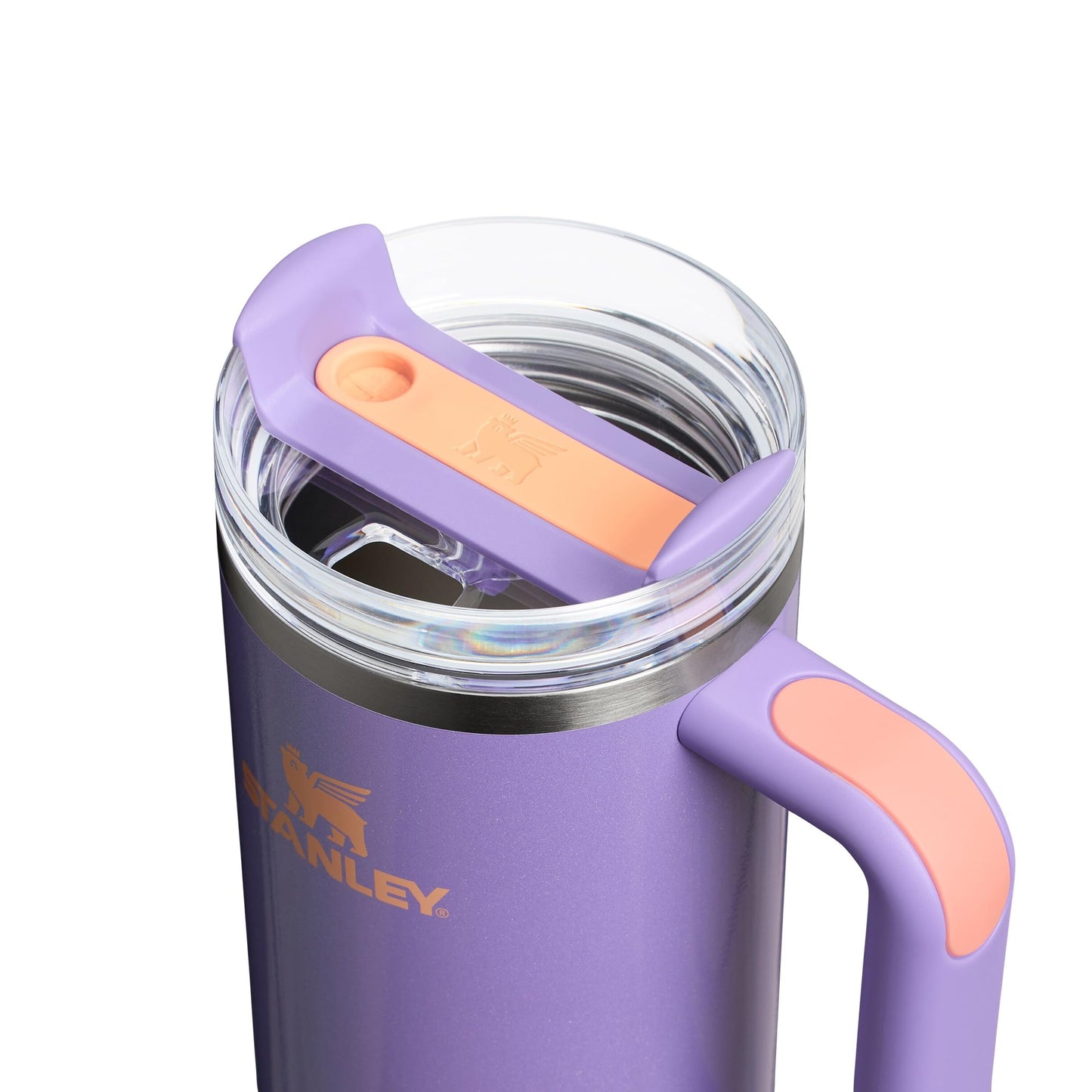 STANLEY 1913 Quencher H2.0 Flowstate Drinking Bottle with Straw 0.89L - Thermo Mug Cools for 9 Hours - 40 Hours Ice Cooled - Thermos Bottle BPA Free - Stainless Steel Drinking Cup - Periwinkle Shimmer - 100000115479