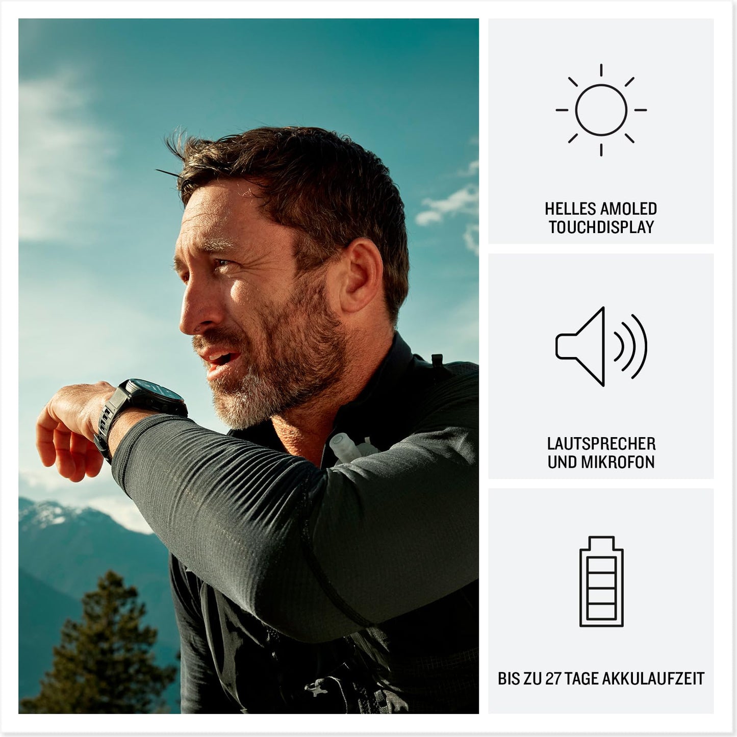 Garmin Fenix 8 Pro 51mm AMOLED - multisport smartwatch, 1.4" touch display, up to 27 days battery life, maps, 80+ sports apps, ECG, flashlight, LTE telephony & 24/7 SOS emergency call (subscription required) - 010-03199-11