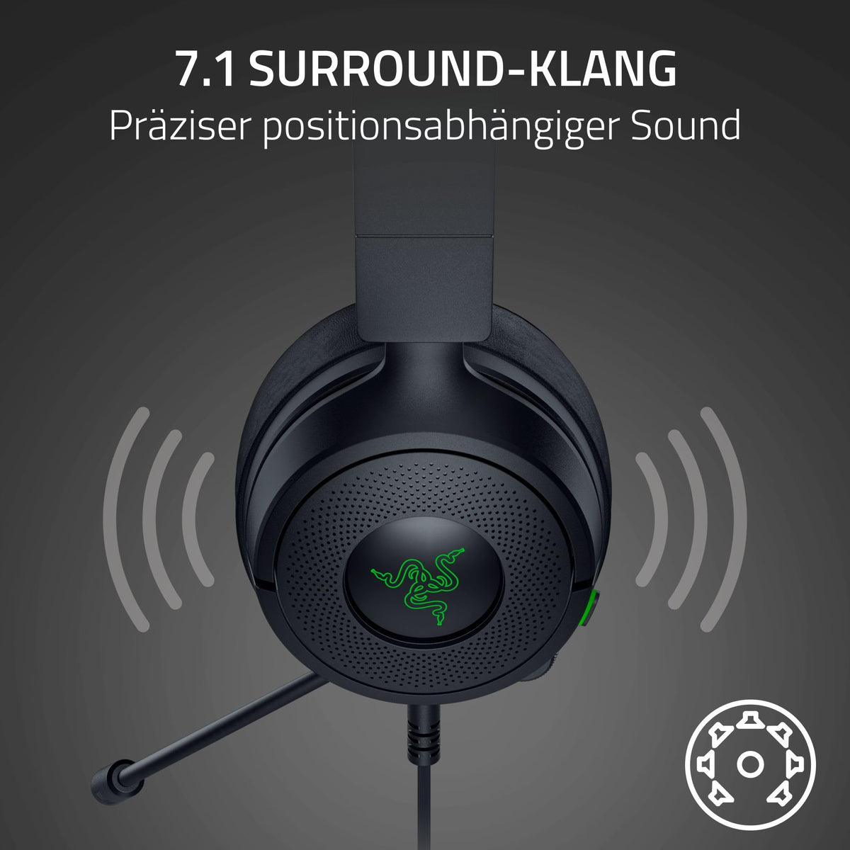 Razer Kraken Kitty V3 X - Wired Kitty Headset for Gaming - Iconic Kitty Ears - Weighs 270g - HyperClear Cardioid Microphone - Triforce 40mm Drivers - 3.5mm Jack | Black - RZ04-05350200-R3M1