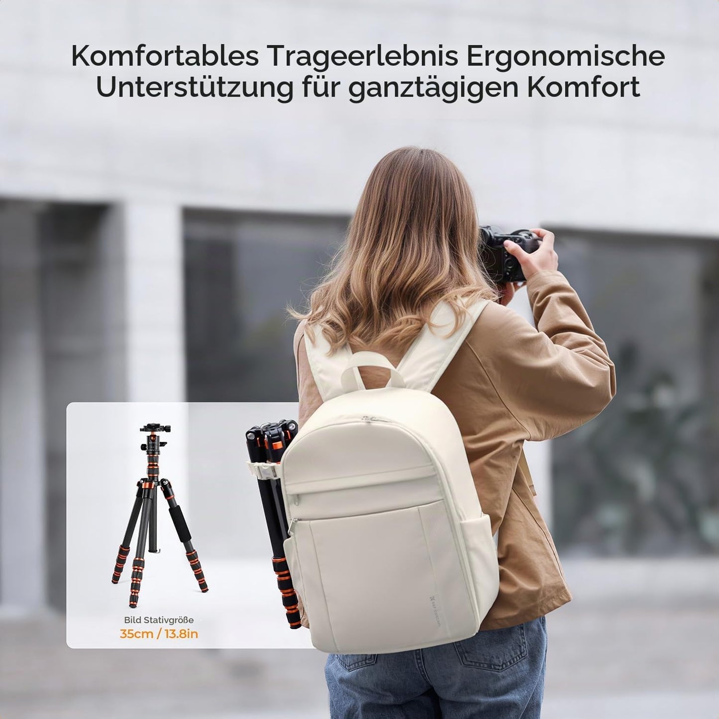 K&F CONCEPT camera backpack photo backpack compact & lightweight with rain cover - KF13.223V5