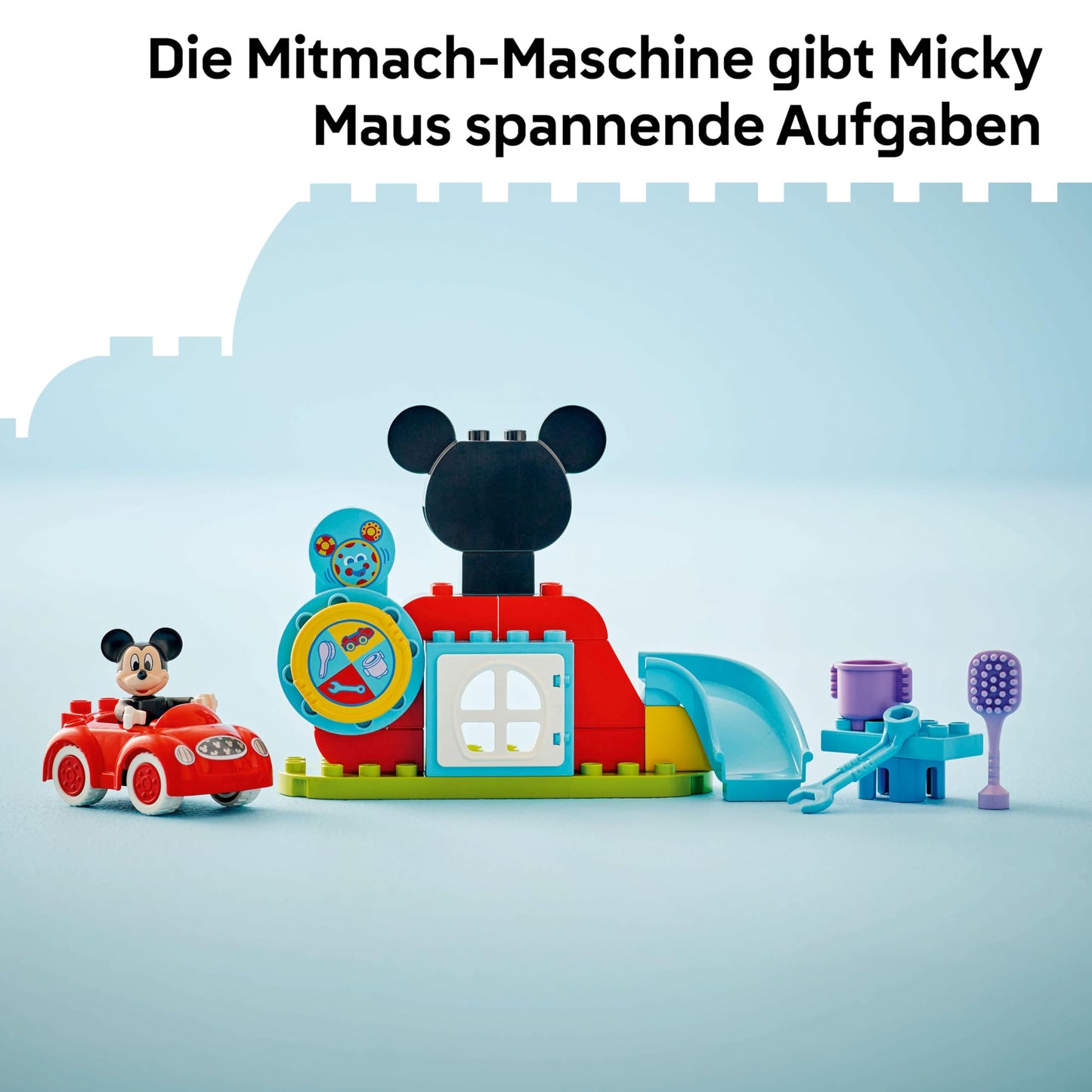 LEGO DUPLO | Mickey's Clubhouse and Car - Color Matching Toy for Boys & Girls Ages 2+ - Educational Toy for Toddlers with Mickey Mouse Figure & Activity Wheel - Children's Gift - 10454