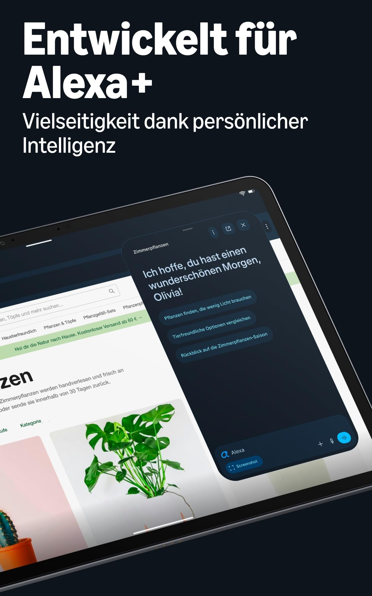 Noul tablet Amazon Alexa 12 Pro, 8 GB RAM, 128 GB, display Nanomatte de 12 inch cu 2,8K, baterie pentru întreaga zi, cu Google Play, dezvoltat pentru Alexa+, culoare grafit. - SP24NE