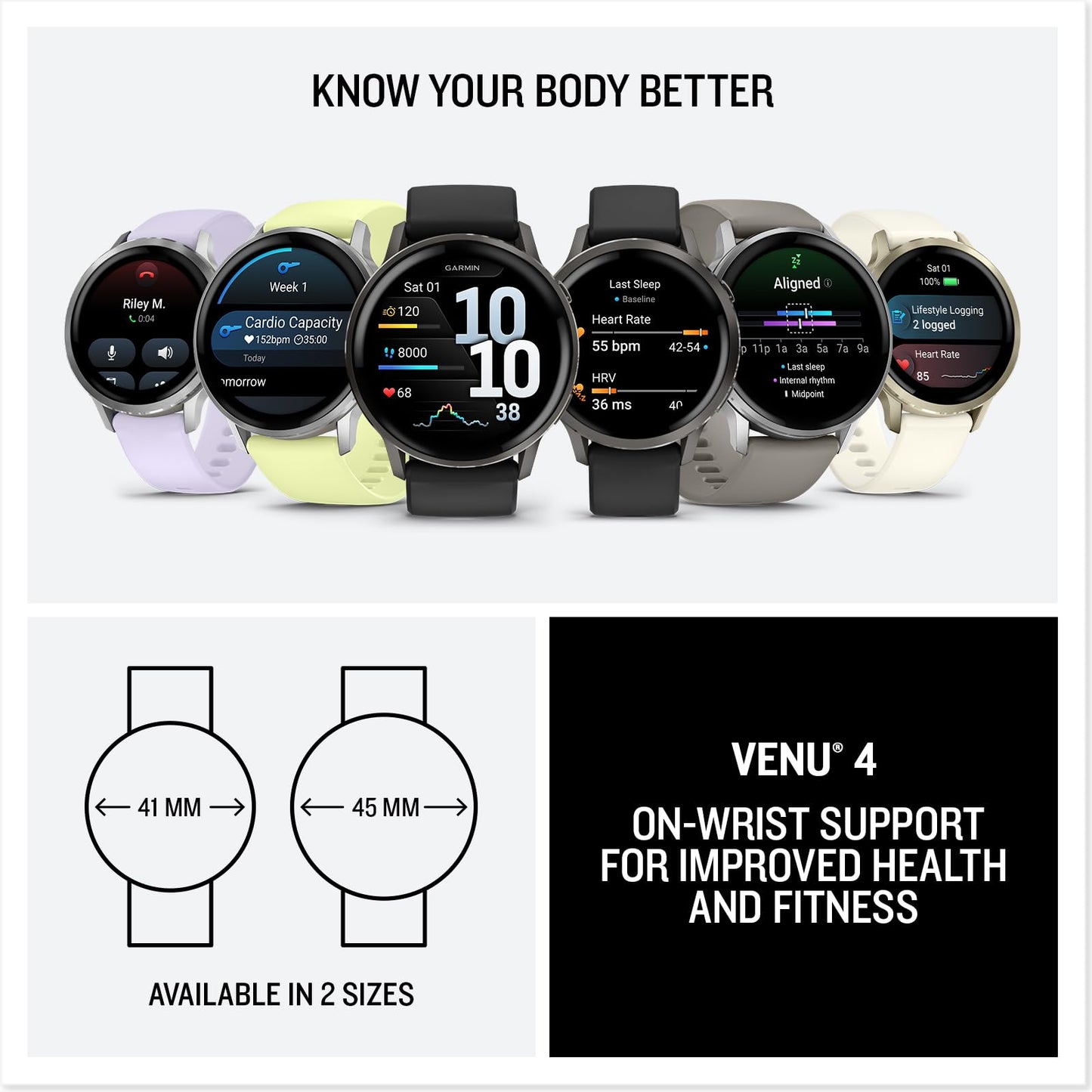 Garmin Venu 4 45mm - fitness smartwatch - 010-03014-02