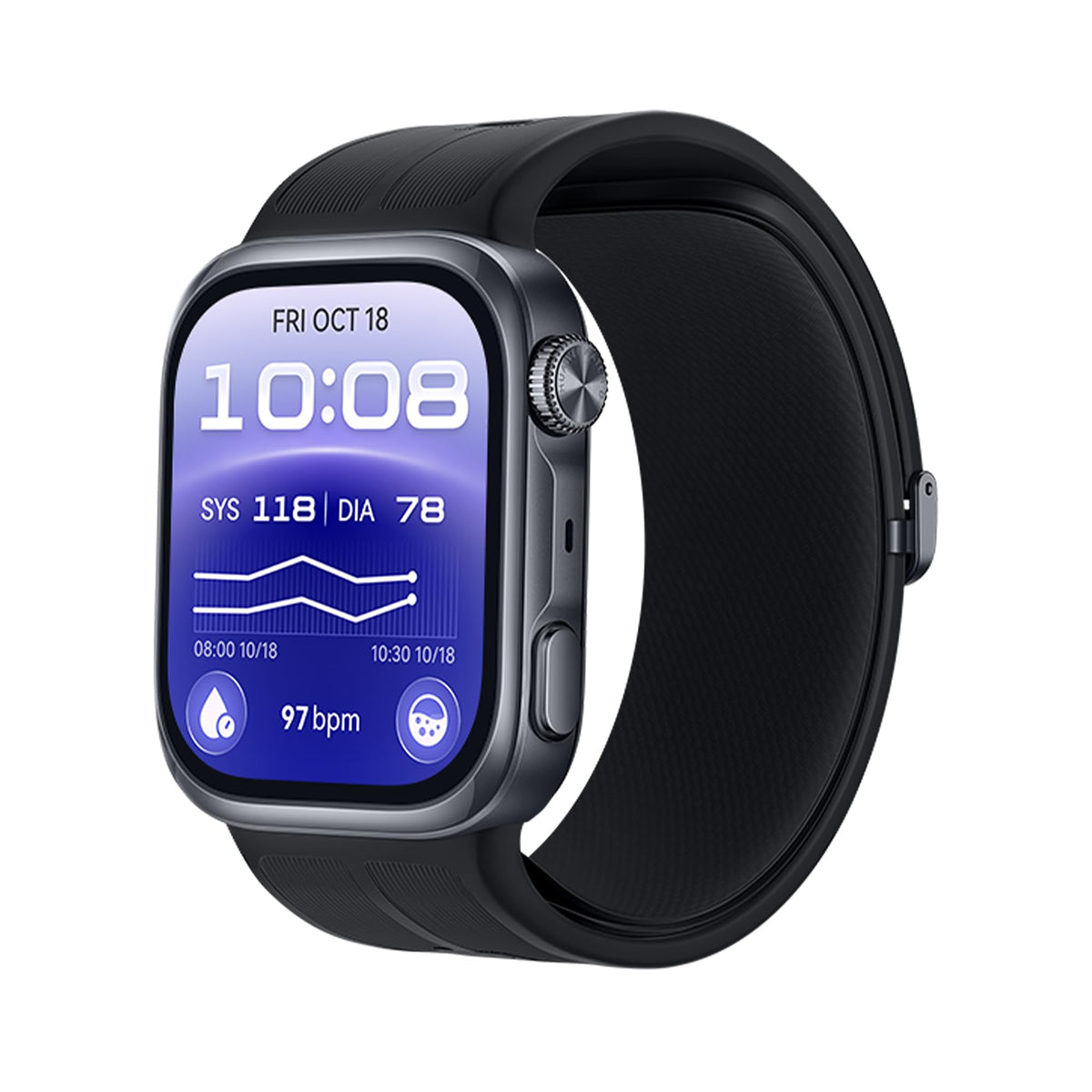 HUAWEI Watch D3 Smartwatch with Blood Pressure Measurement, 11.3 mm Profile, Black - Riva-B10