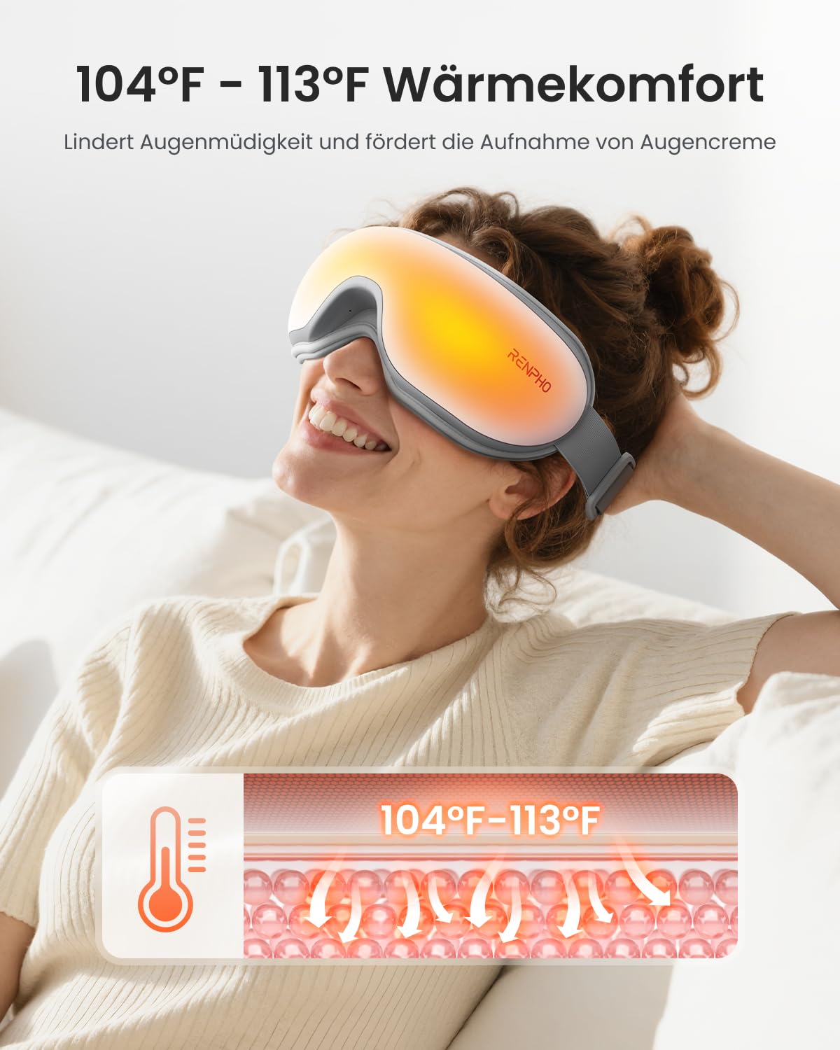 RENPHO Eye Massager with Heat, Wellness Gifts for Women and Men - RF-EM001