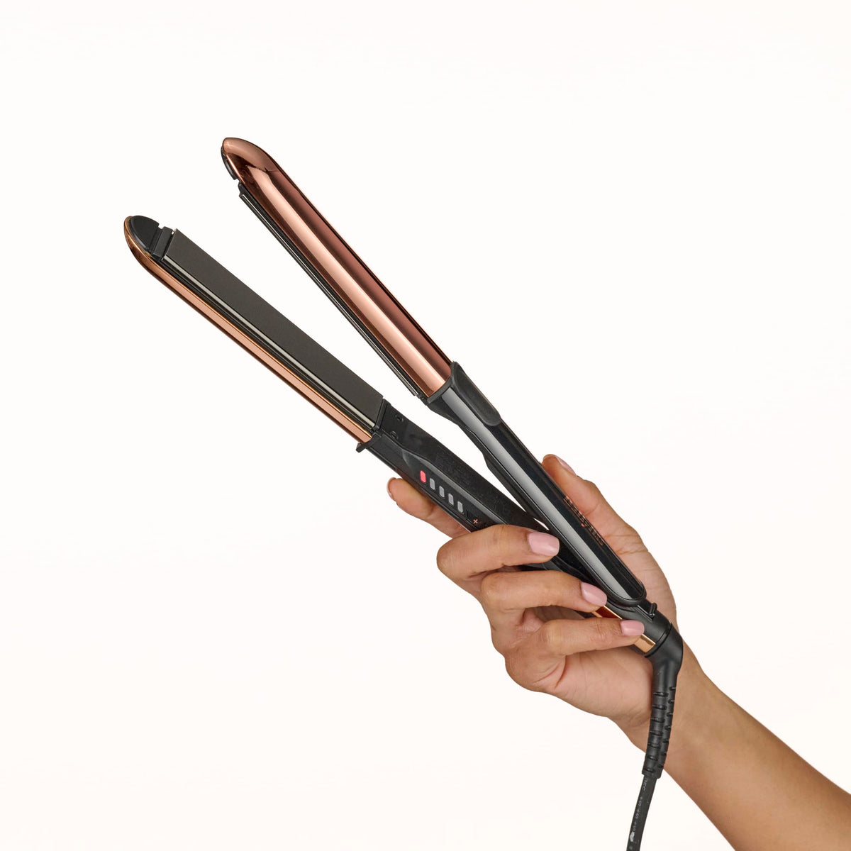 BaByliss Straight And Curl Brilliance Placă de îndreptat – Plăci din titan, tehnologie anti-frizz cu ioni, încălzire rapidă în 15 secunde, bucle și îndreptare, 5 niveluri de temperatură până la 235°C, ST482E