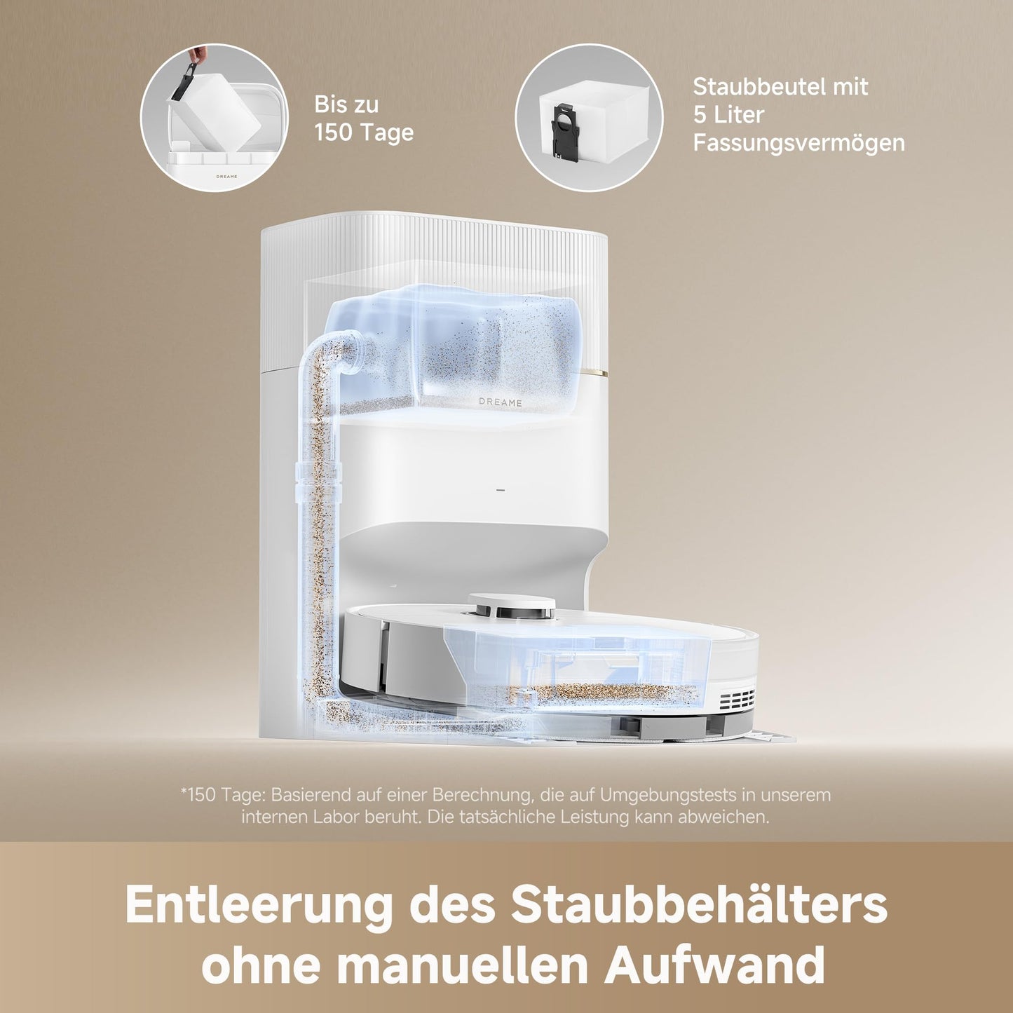 dreame D20 Pro Plus vacuum robot, 13,000 Pa suction power, DuoBrush for animal hair, corner cleaning, self-removal, obstacle prevention. with LDS navigation & laser, vacuums and mops, hard floors & carpets, 5,200 mAh battery - ‎RLD43SD
