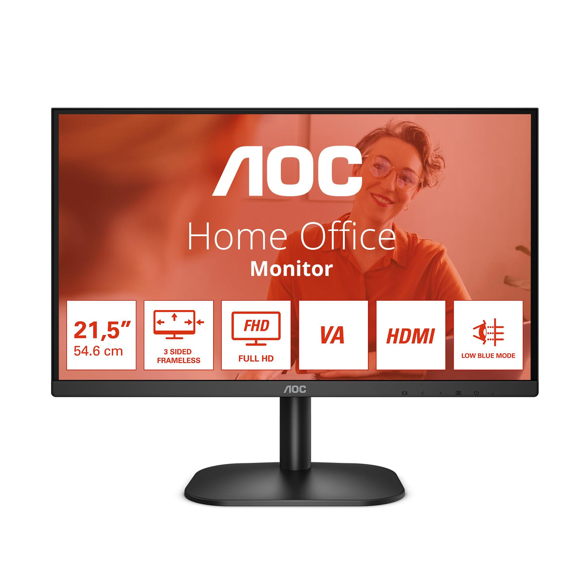 AOC 22B2H Monitor FHD de 22 inch, 75Hz, panou VA, 6.5ms GtG, Adaptive Sync, (1920x1080 HDMI 1x 1.4)Negru