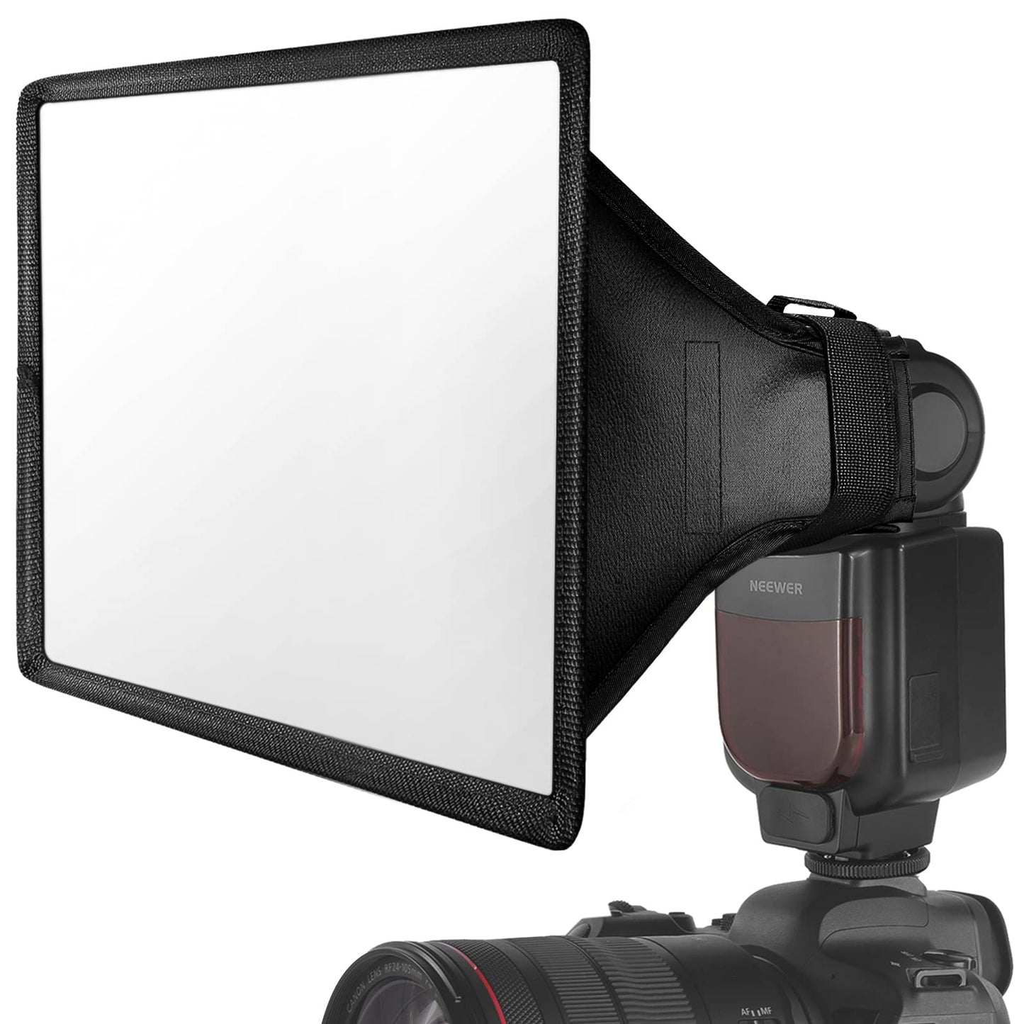 NEEWER Flash Diffuser Light Softbox 11" x 8", Universal Foldable with Storage Bag Compatible with Canon Nikon Sony Godox Yongnuo NEEWER speedlight - NS-1108