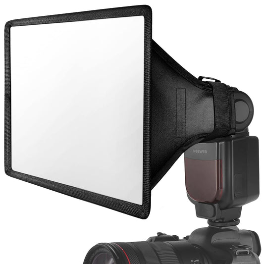 NEEWER Flash Diffuser Light Softbox 11" x 8", Universal Foldable with Storage Bag Compatible with Canon Nikon Sony Godox Yongnuo NEEWER speedlight - NS-1108