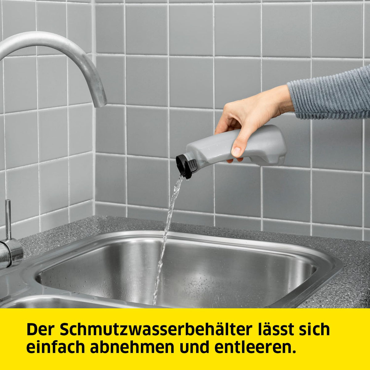 KÄRCHER Battery Window Vacuum WV 6 Plus Multi Black Edition, extra long battery life of 100 min, spray bottle with microfiber cover, 3 colored replacement squeegee blades, 20 ml window cleaner concentrate. - 1.633-514.0