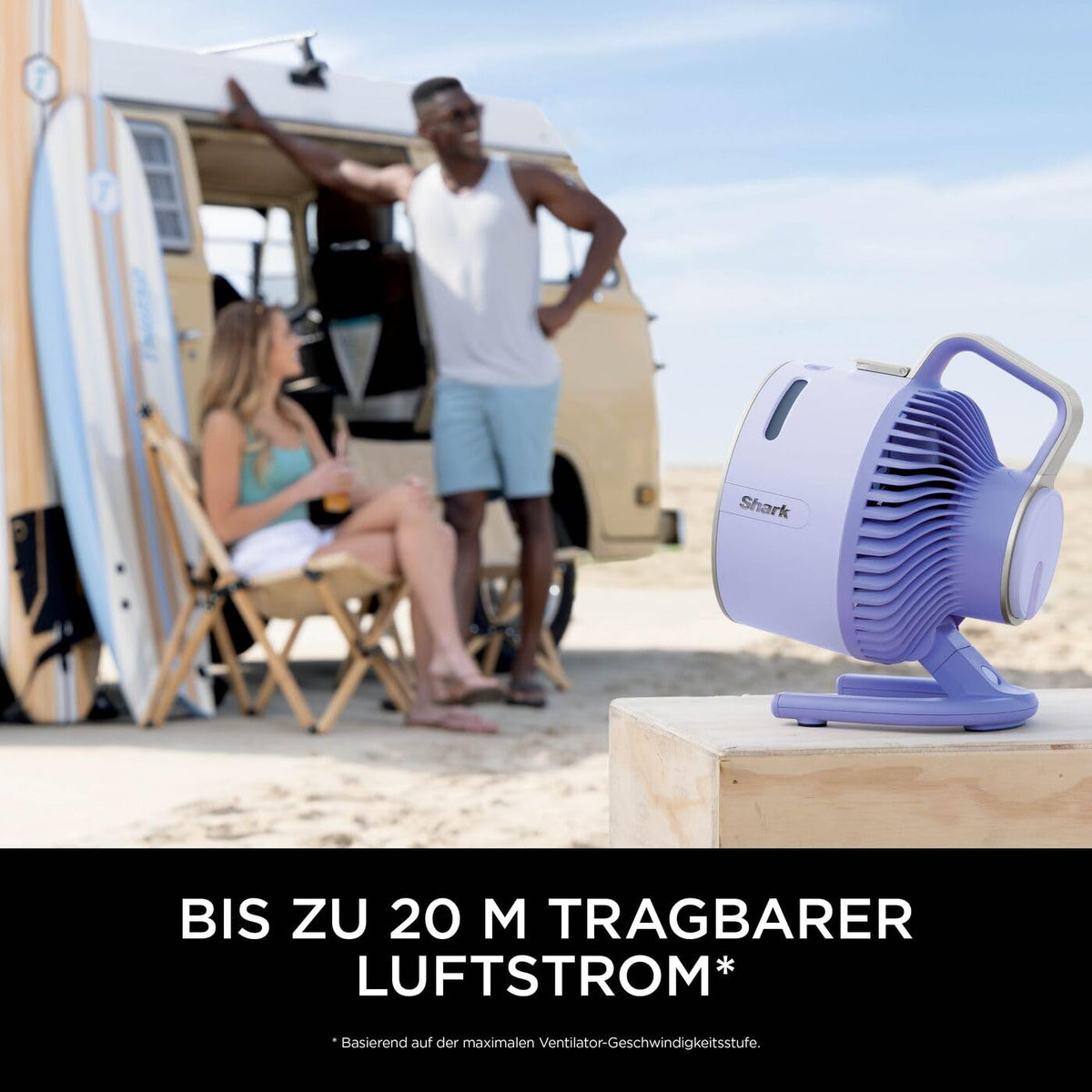 Ventilator Shark FlexBreeze HydroGo Starker cu pulverizare, Violet FA050EULV