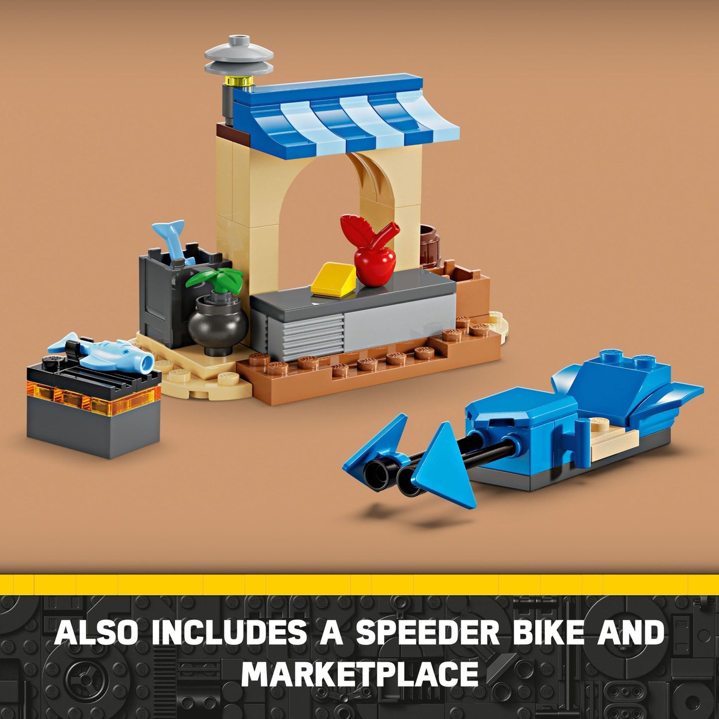 LEGO Star Wars 75384 Young Jedi Adventures The Crimson Firehawk children's starter set toy spaceship speeder bike vehicle 3 characters gift idea for boys and girls aged 4 and over - 6470436