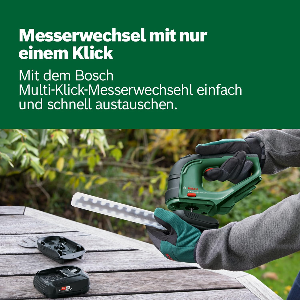 Bosch Akku Grasschere AdvancedShear 18V-10 - 0600857000