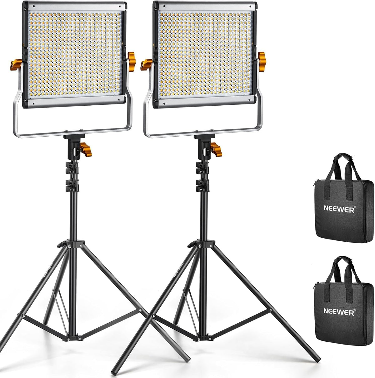 NEEWER 2er Pack lumini video LED Bi Color 480 dimmabile, 3200K-5600K - NL480
