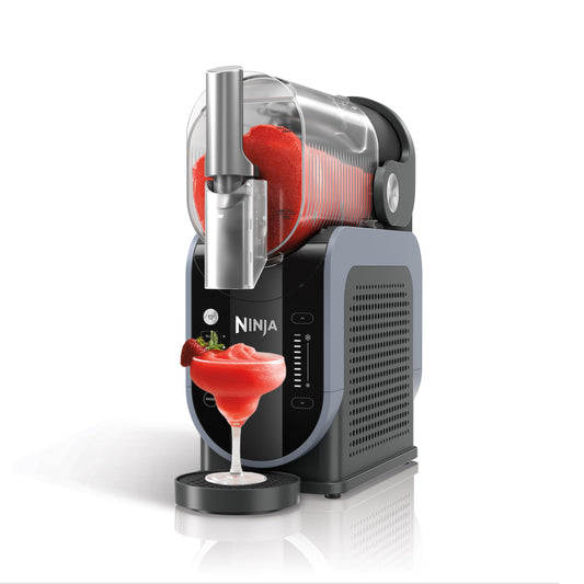 Ninja SLUSHi machine for slush, ice cocktails, frappé, milkshakes & frozen juice, without ice or preparation effort, WhisperChill technology, holds 1.9 L, blue & gray FS301EU
