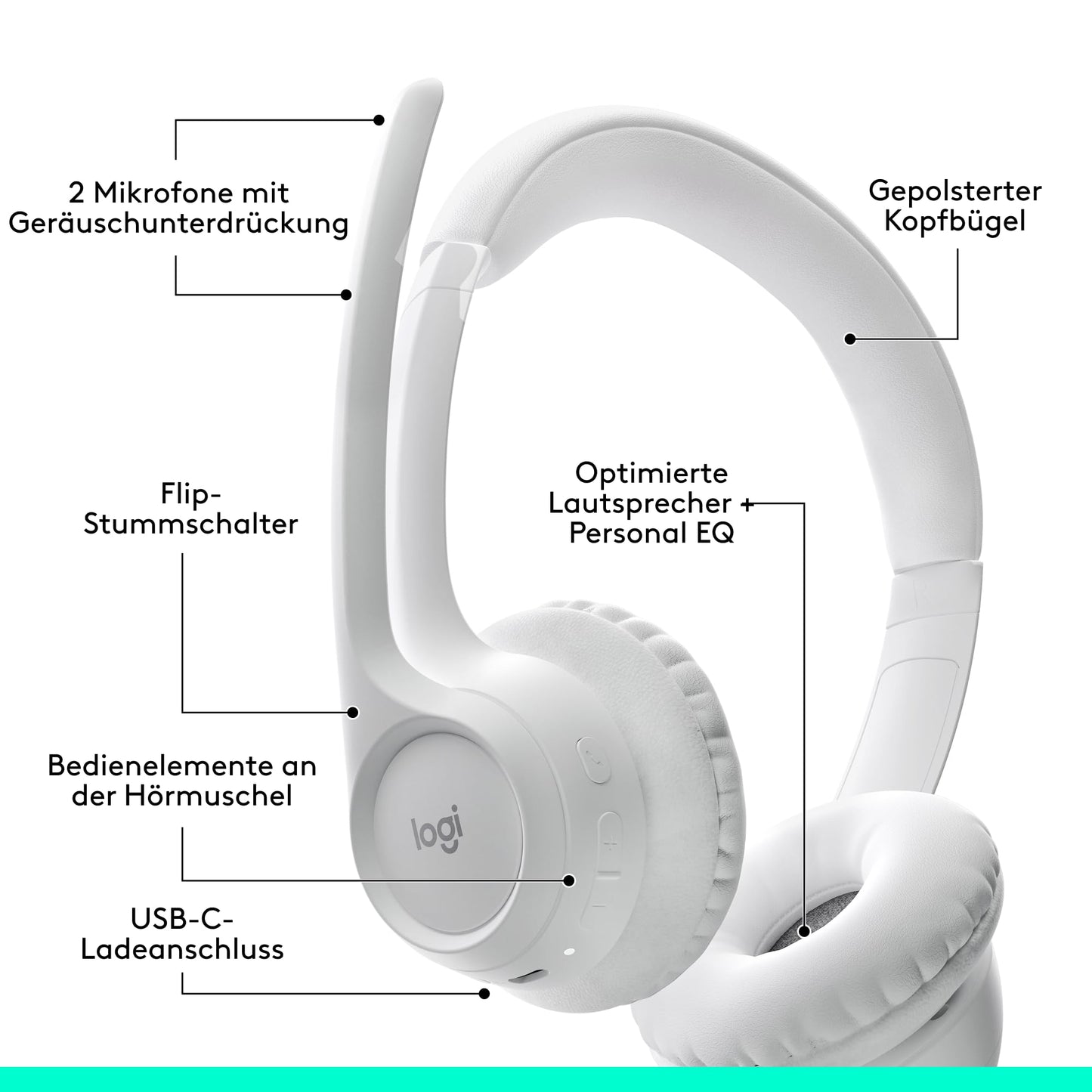 Logitech Zone 300 Off-White (981-001417)