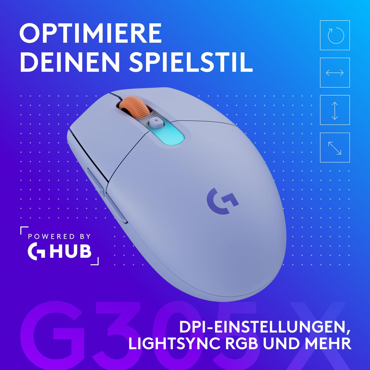 Logitech G G305 X SUPERLIGHT mouse de gaming fără fir - 910-007755