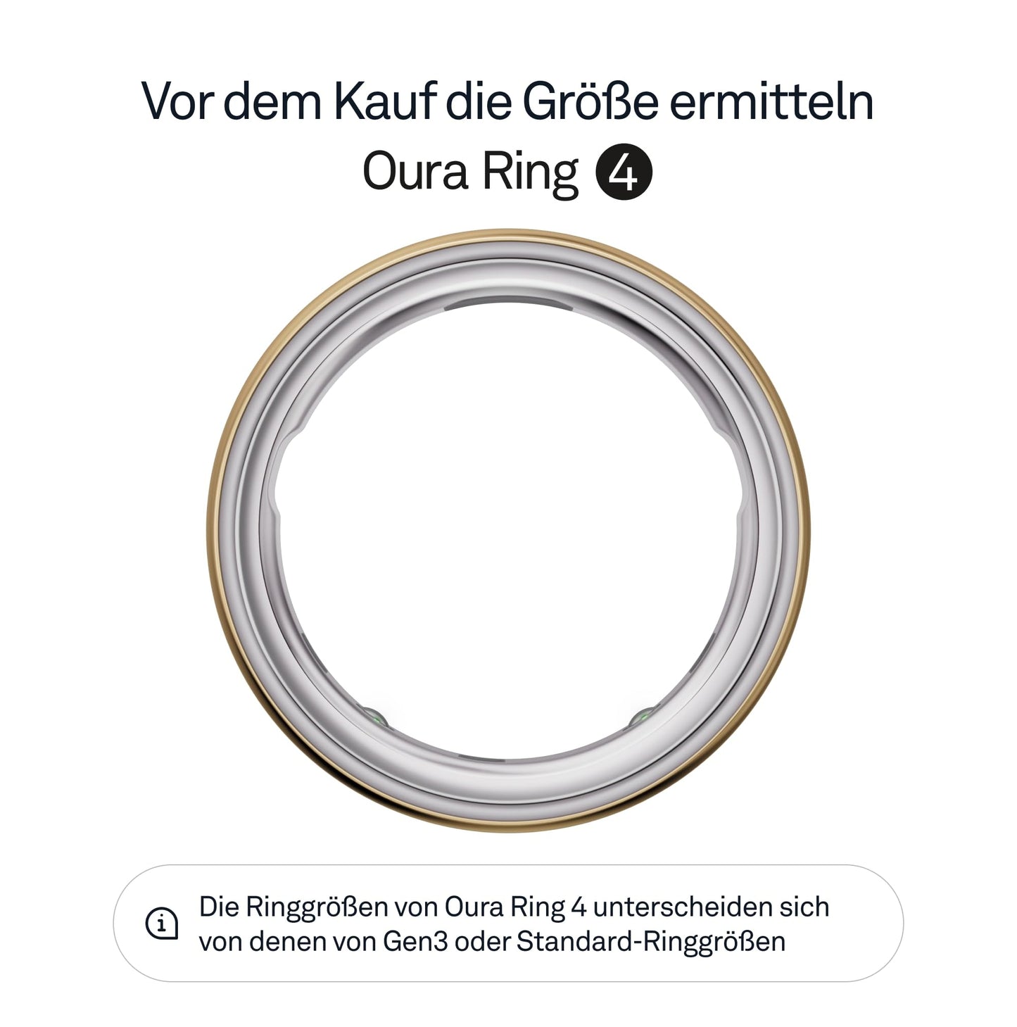 Oura Ring 4 - Gold - Size 6 - Smart Ring | First measure with Oura Ring 4 Sizing Kit | Sleep Tracking Wearable - Heart Rate - Fitness Tracker - Up to 8 days battery life - JZ90-54216-06