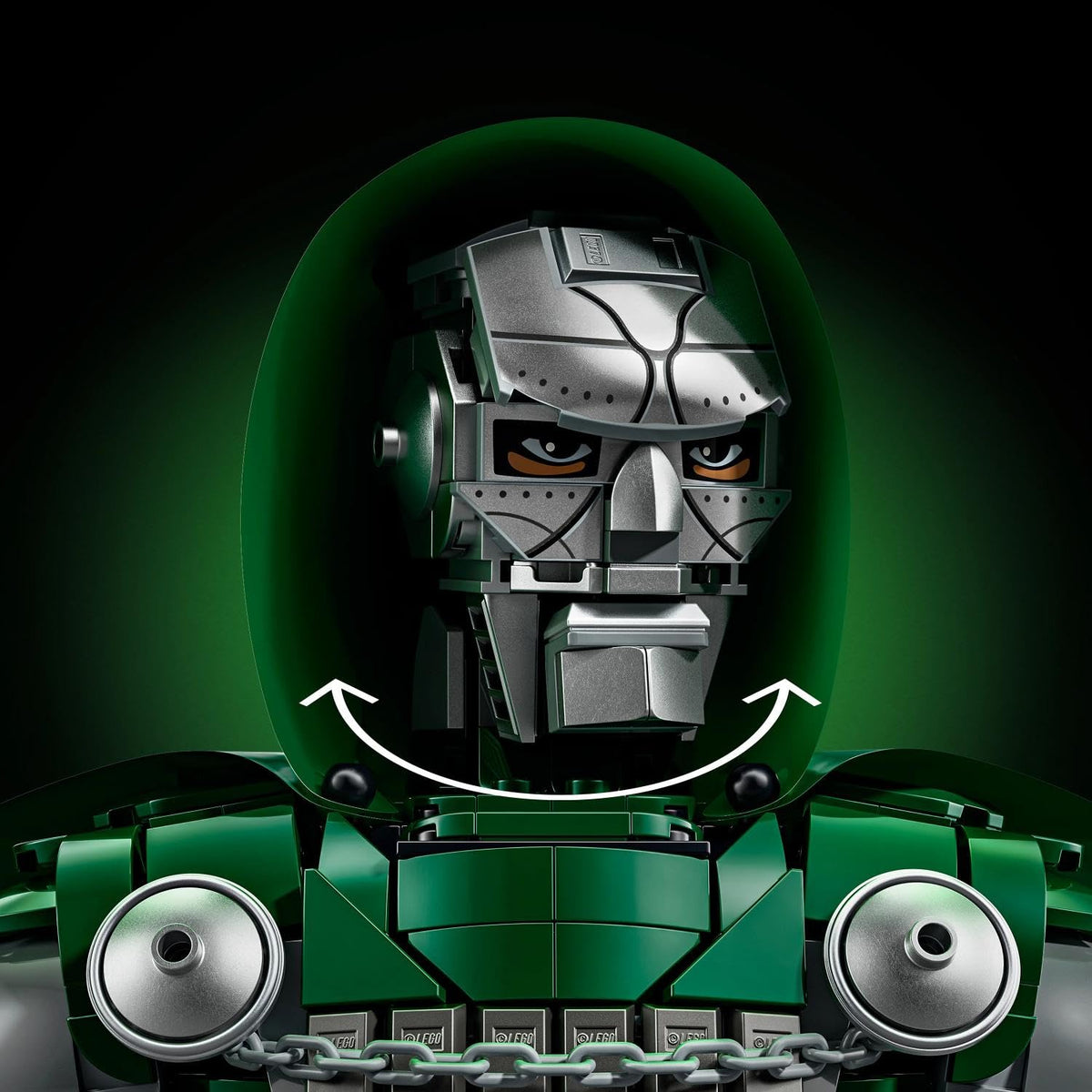 LEGO ǀ Marvel Doctor Doom Bust - Model Kit for Adults with Collectible Minifigure & Nameplate - DIY Room or Shelf Decor - Gift Idea for Movie Fans - 76345