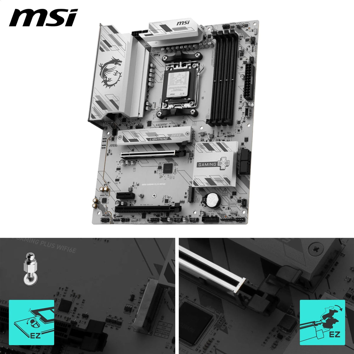 MSI B850 Gaming Plus WIFI6E - AM5 ATX Mainboard - 7E80-001R
