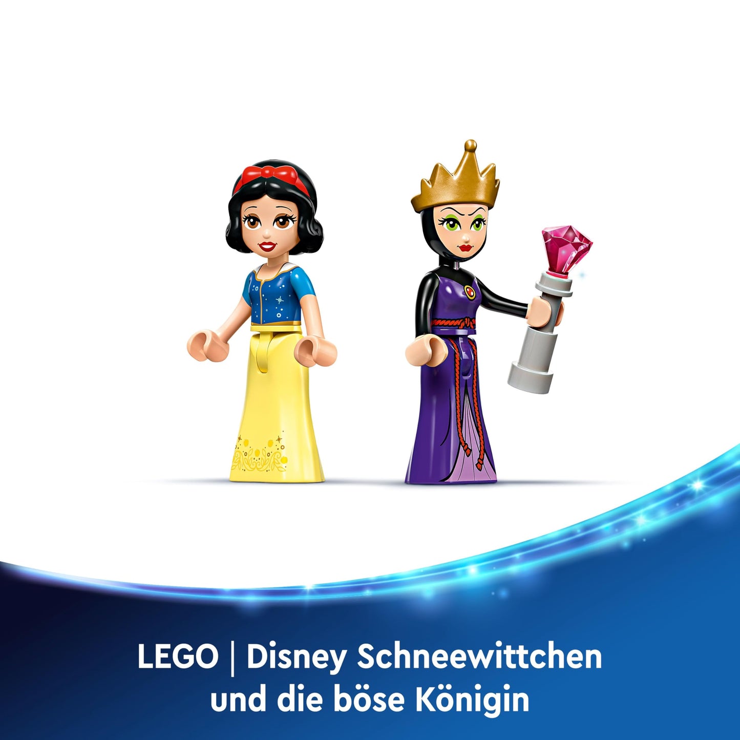 LEGO ǀ Disney Snow White's jewelry box - toy with lockable lid & bracelet plus Snow White & the Evil Queen mini dolls - gift for girls aged 6 and up & film fans - 43276