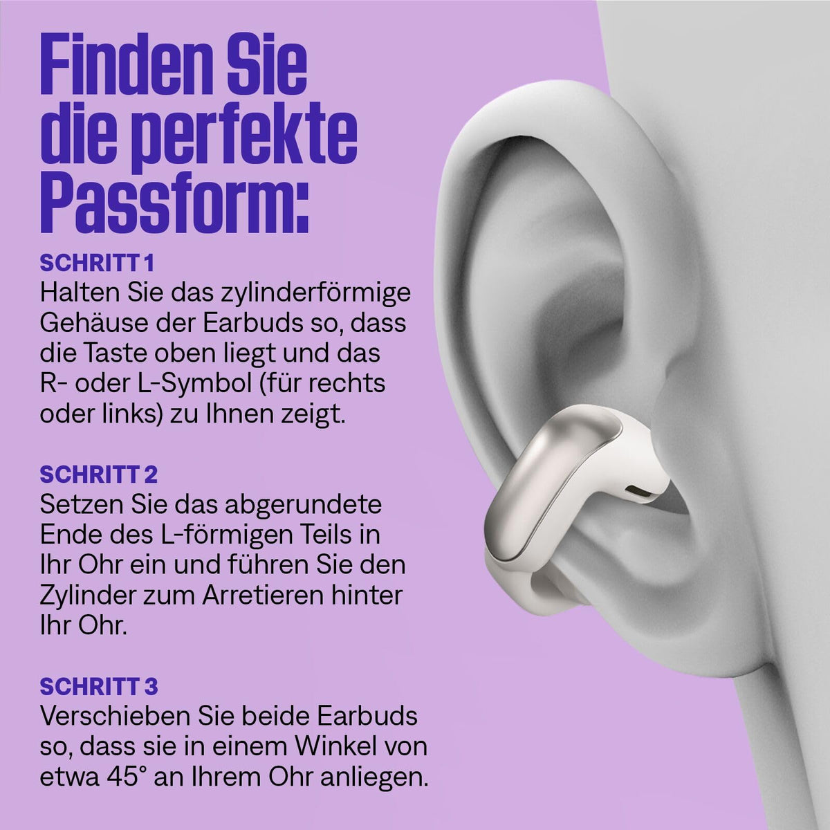 Bose Ultra Open Earbuds with Bluetooth and OpenAudio technology, Clip On headphones, wireless Open Ear Earbuds, immersive audio, up to 48 hours battery life, Smoke White - 881046-0020