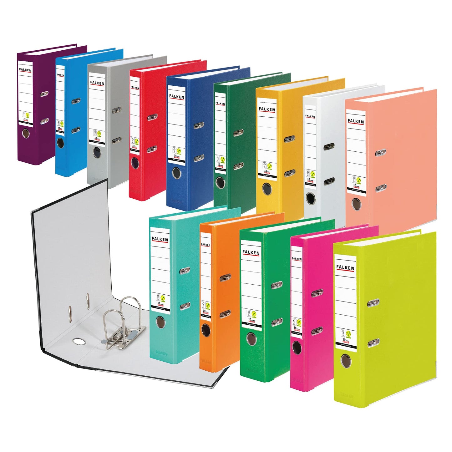FALKEN 5x PP-Color plastic folder 5 cm narrow DIN A4 white - 15047942
