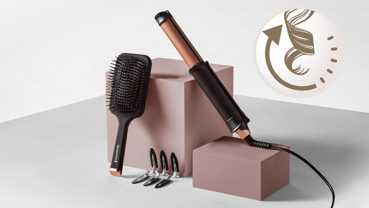 Remington ONE Straightener & Curling Iron [2in1 Multistyler] Straightening/Curling mode with switchable heated outer surface (includes brush, clips, glove, 150-230° digital display) Hair Straightener S6078