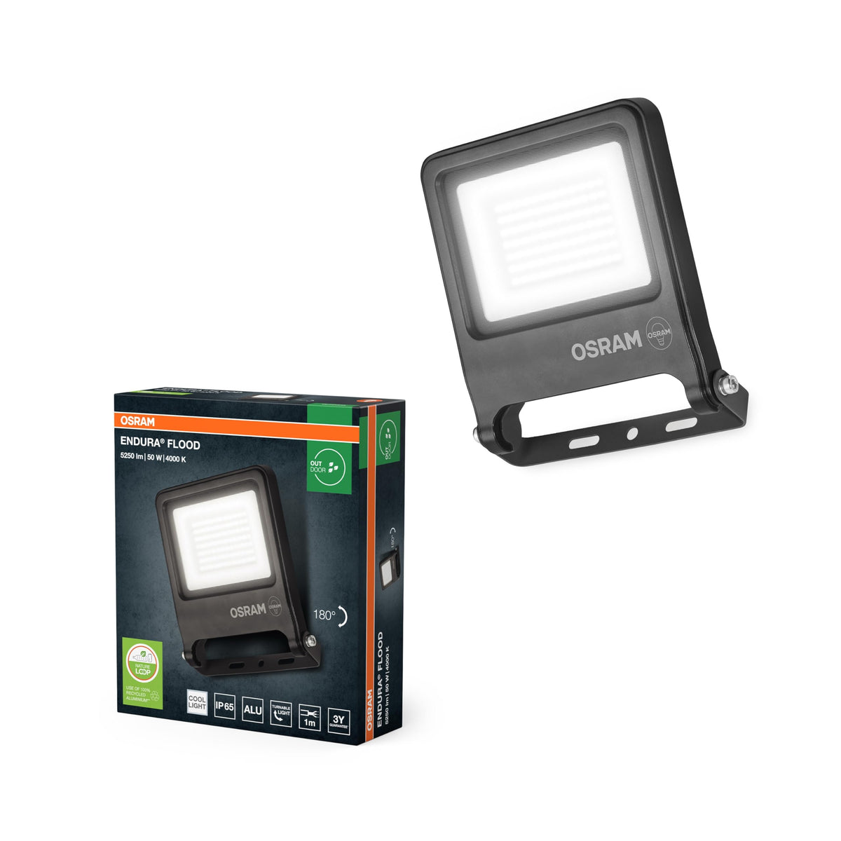 Osram ENDURA FLOOD PC LED Floodlight 50W 4000K Gray - 4099854486104