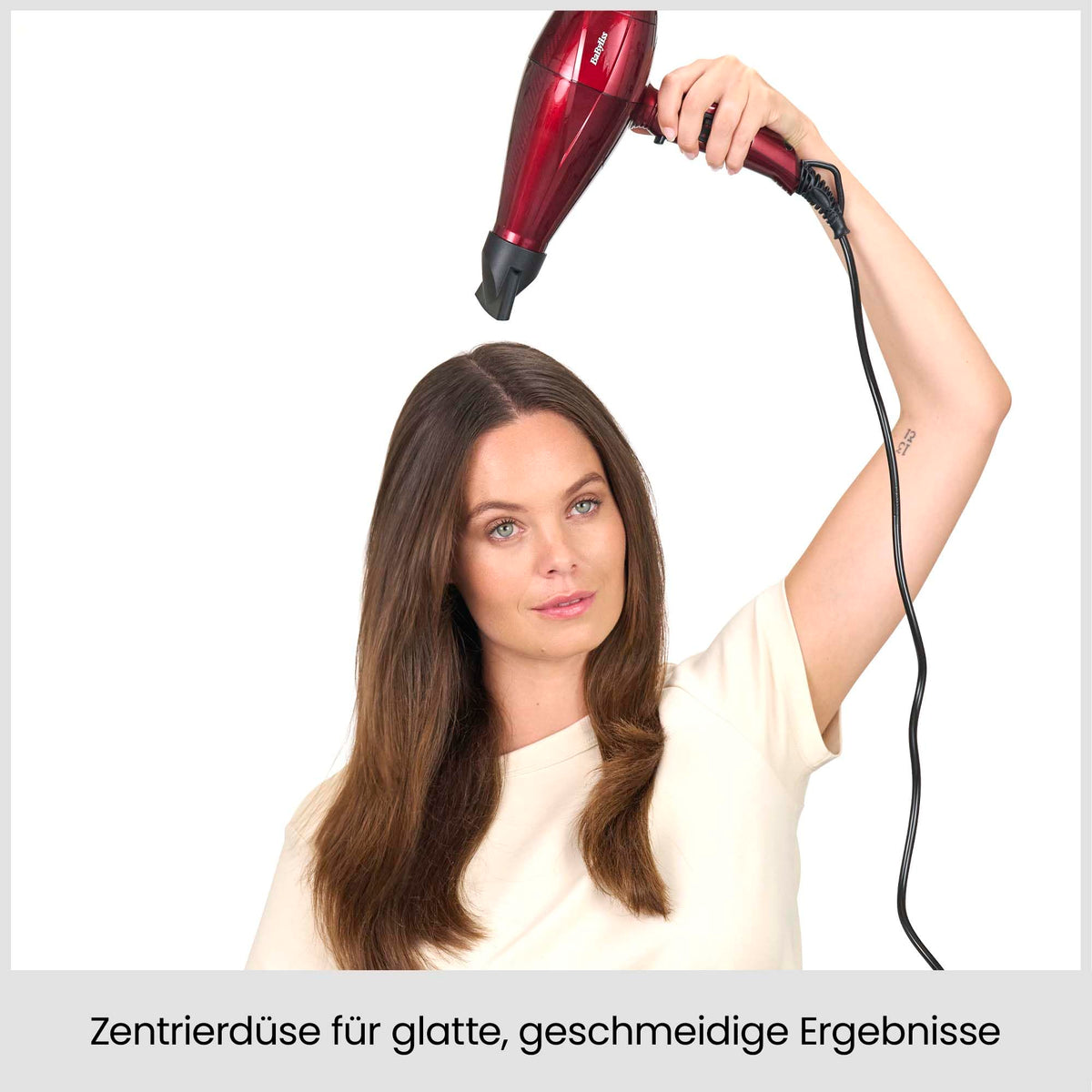 BaByliss Pro Digital Uscător de păr cu difuzor – 2200W Uscător profesional ultra-rapid cu tehnologie ionică, Fabricat în Italia, 3 trepte de căldură și 4 setări de flux de aer cu buton turbo, Roșu, 6001DE