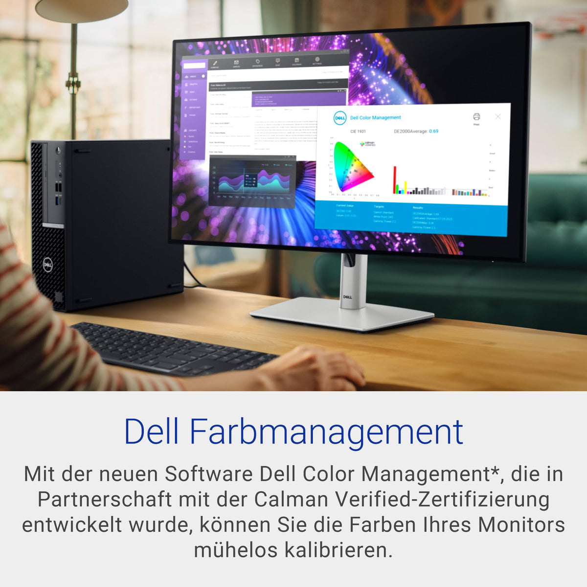 Dell UltraSharp 27 Monitor - U2724DE, QHD (2560x1440), 120Hz, IPS Black