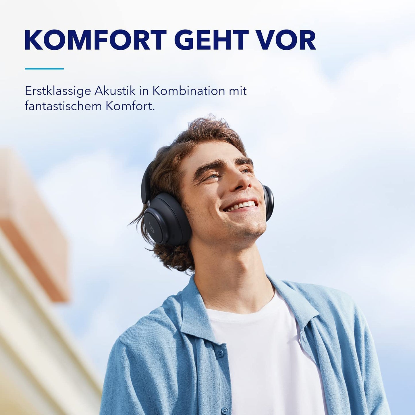 Soundcore by Anker Space Q45 Bluetooth headphones, adaptive active noise cancellation up to 98%, 50 hours playback, LDAC Hi-Res wireless audio, crystal clear calls (refurbished) - A3040