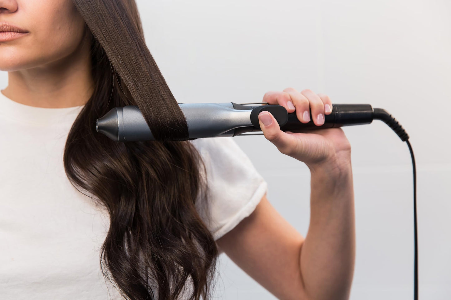 Remington curling iron large curls [38mm] Pro Big Curl (4-fold protection, anti-static ceramic tourmaline coating) digital display up to 210°C, with clamp, natural waves, black, CI5538