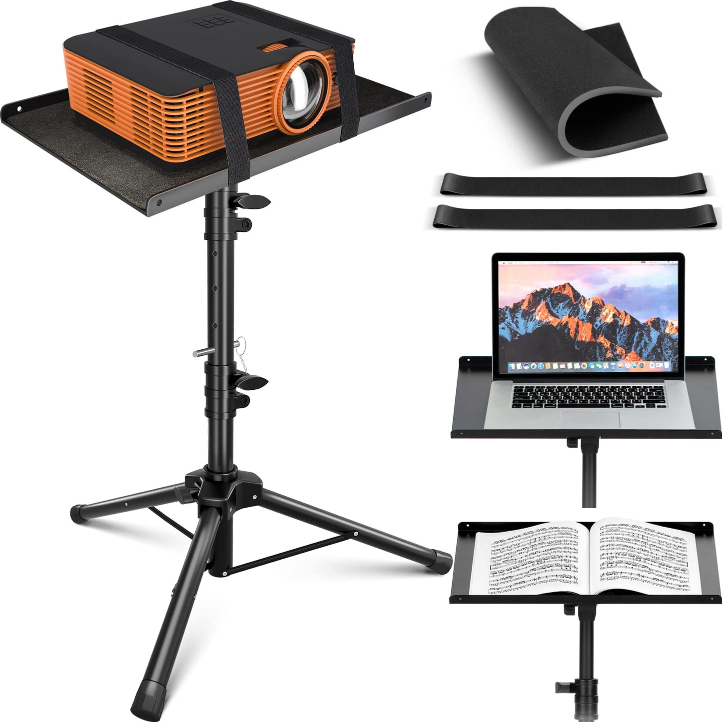 CAHAYA Projector Stand Projector Holder Multifunctional Floor Stand for Laptop Stand Projector Camera with Adjustable Height for Outdoor Films, Computer CY0331-1 - CY0331-1-EU