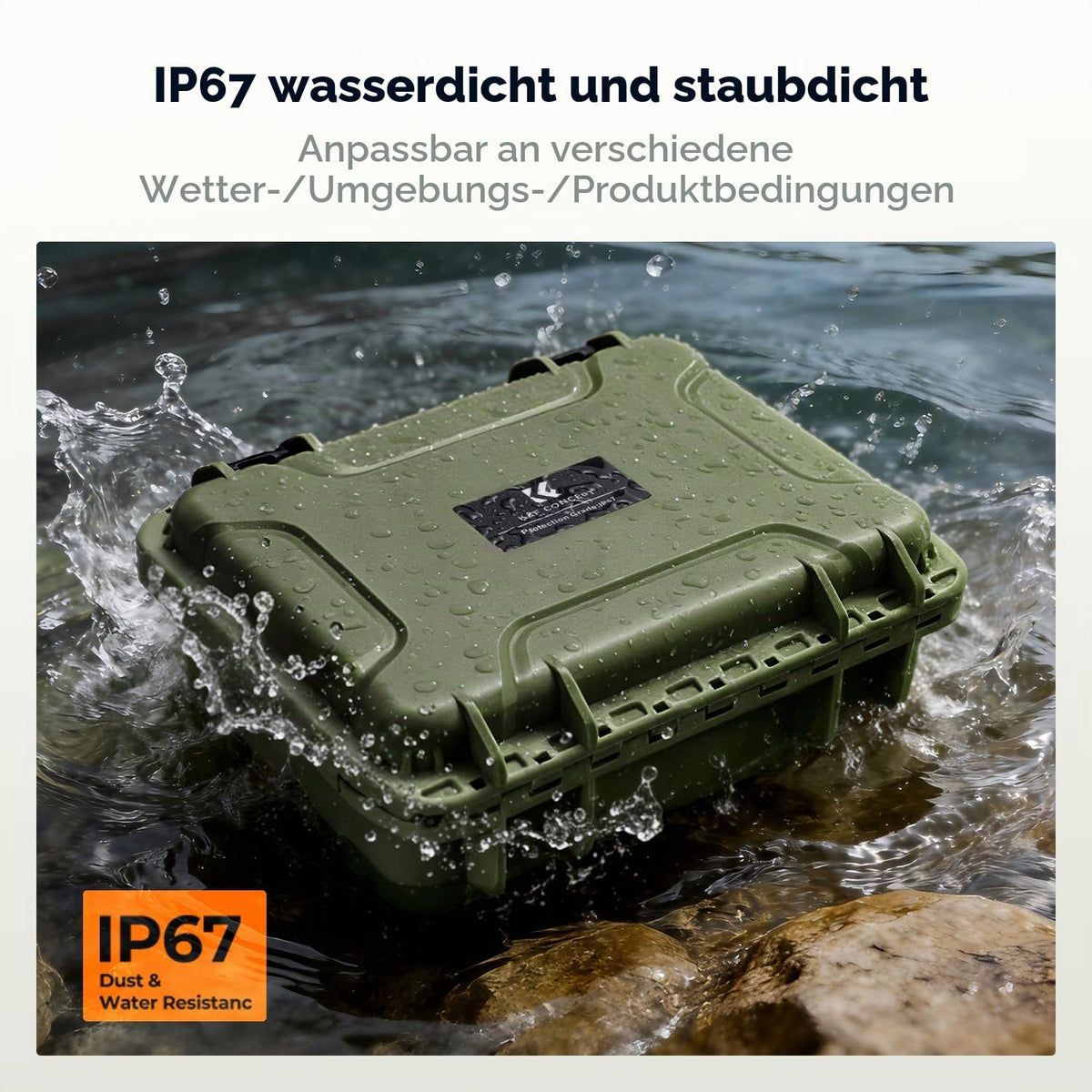 K&F CONCEPT Geantă pentru cameră, IP67 impermeabilă, rezistentă la șocuri, etanșă la praf. - KF13.1302V1