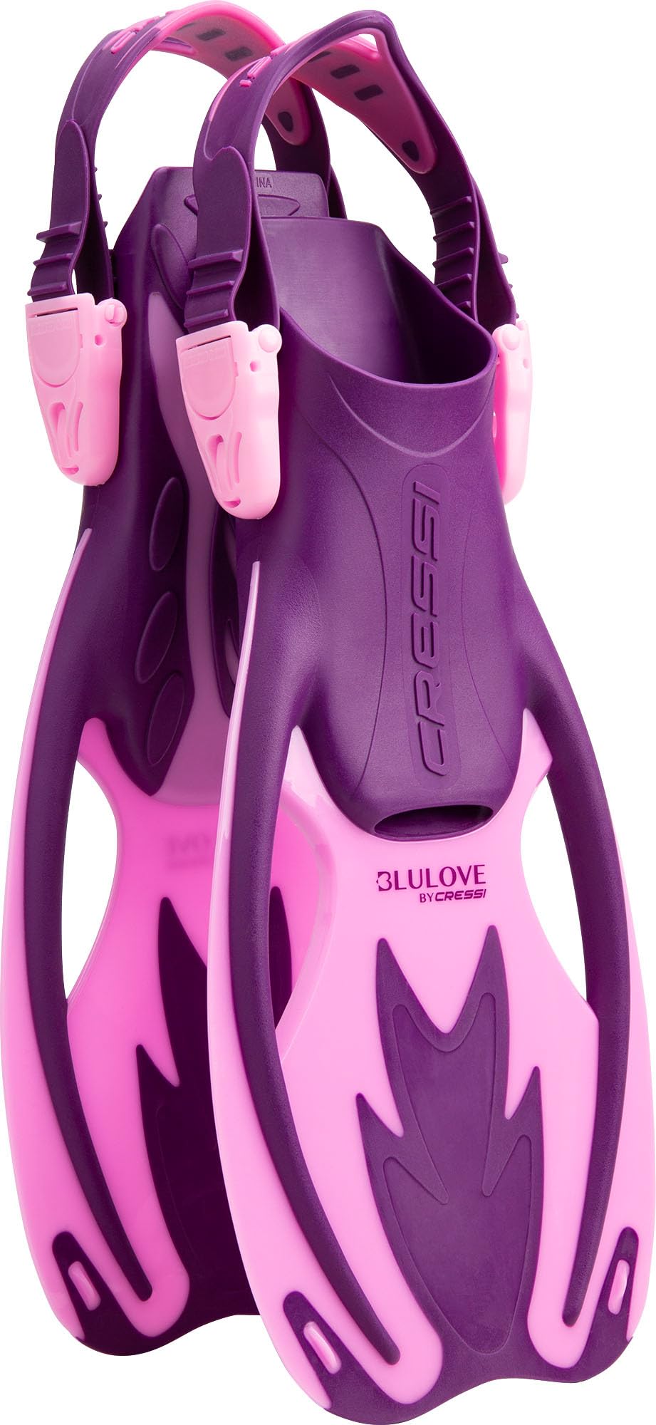 Cressi Rocks Kid Snorkeling Fins for Children - Adjustable Fins - Quick Putting On, Adjustable Foot Area - Diving Fins & Swimming Fins Children - Pink - L/X (34/38) - USF020304P