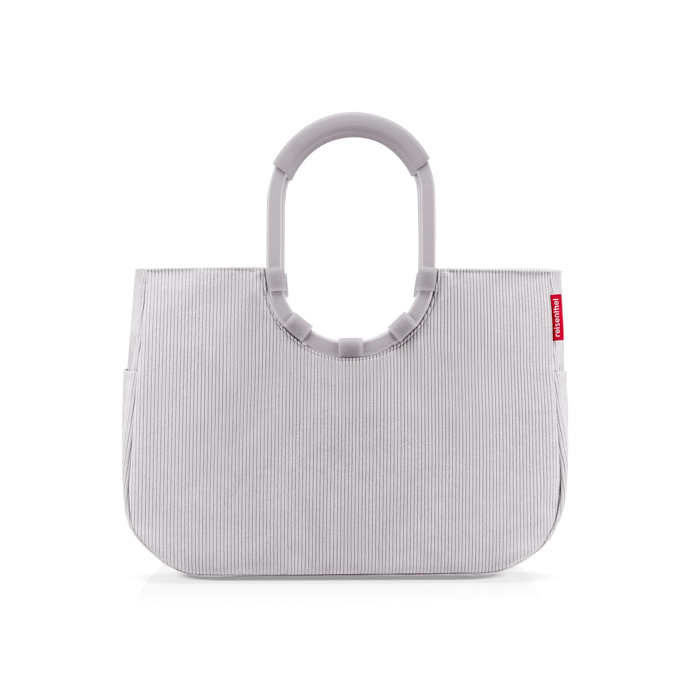 reisenthel loopshopper L cord gray – sturdy bag with practical compartments made from recycled PET bottles – charming and water-repellent design - OR7084