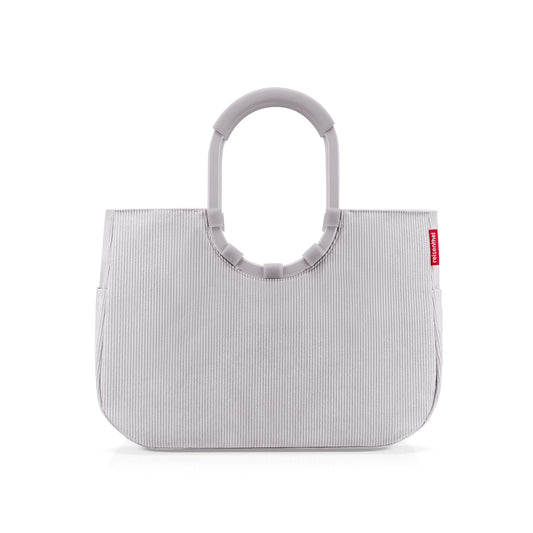 reisenthel loopshopper L cord gray – geantă robustă cu compartimente practice, fabricată din sticle PET reciclate – design fermecător și rezistent la apă - OR7084