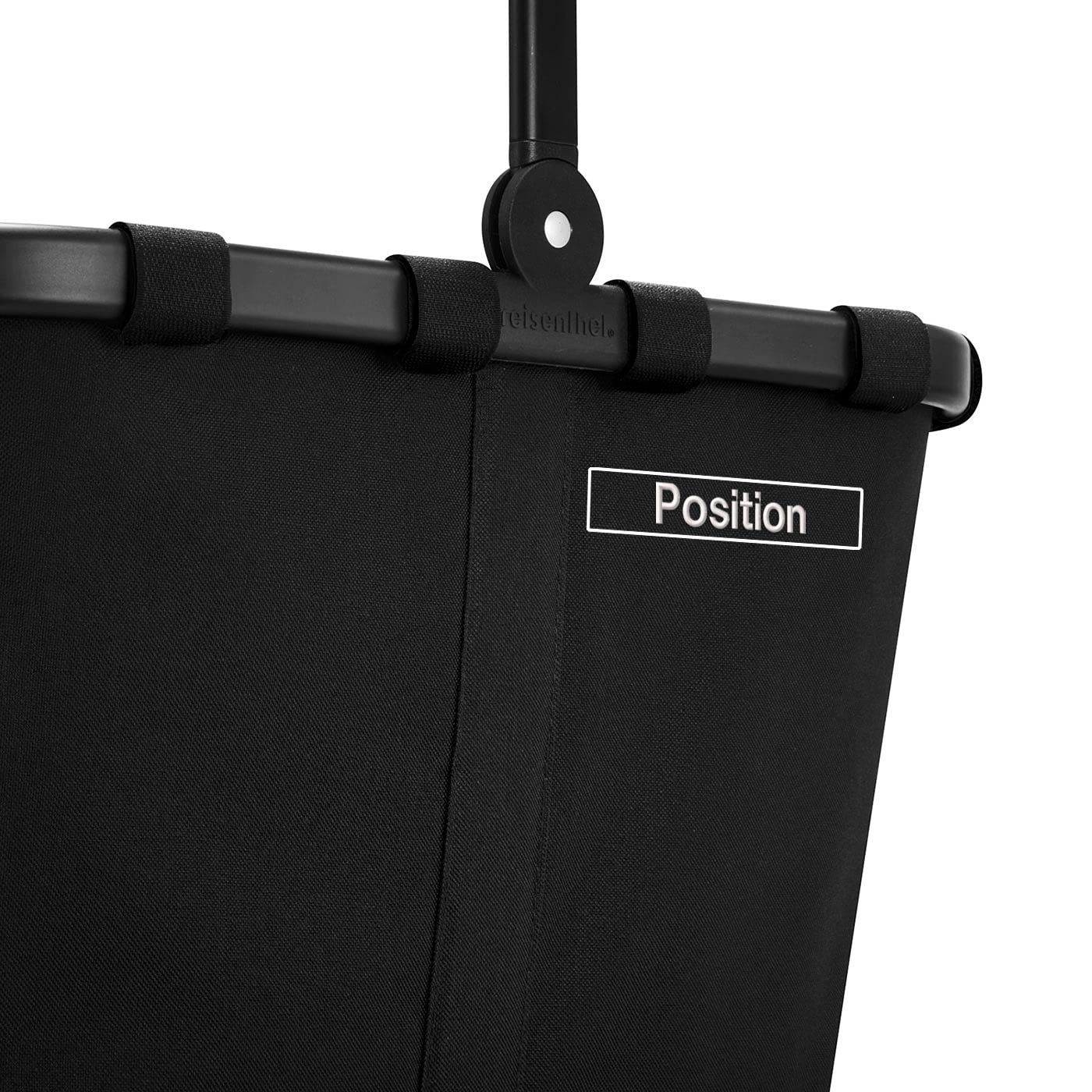 reisenthel carrybag in black – sturdy shopping basket with plenty of storage space and practical inner pocket – elegant and water-repellent design - BK7040