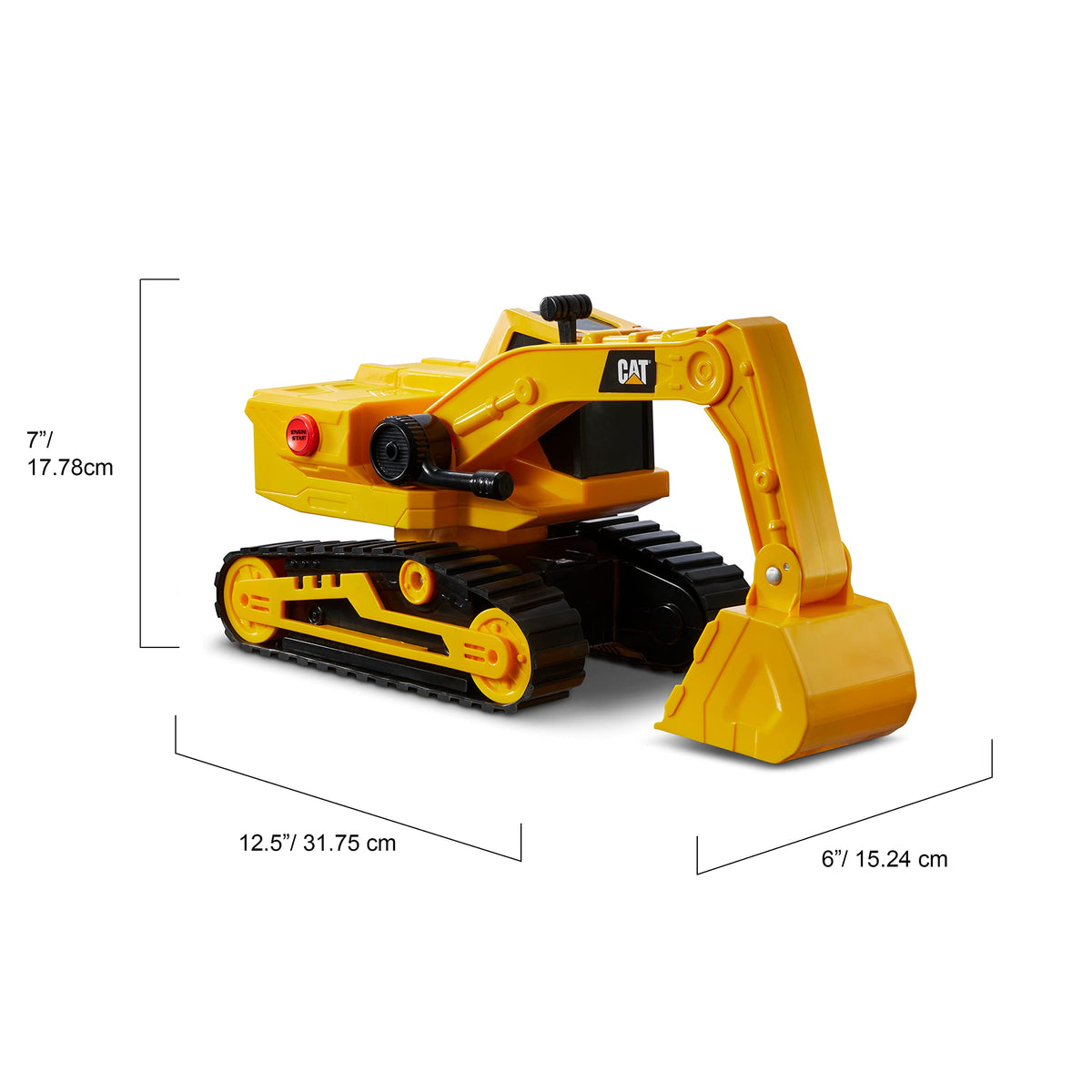 CatToysOfficial | CAT Construction 29.5 cm Power Haulers Excavator Toy | Real Lights & Sounds, Motion-Driven, Working Functions | Interactive Construction Vehicles for Kids Aged 3 and Up - 82268